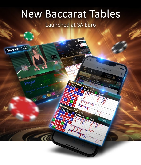 SA Gaming's New SA Euro Baccarat Tables