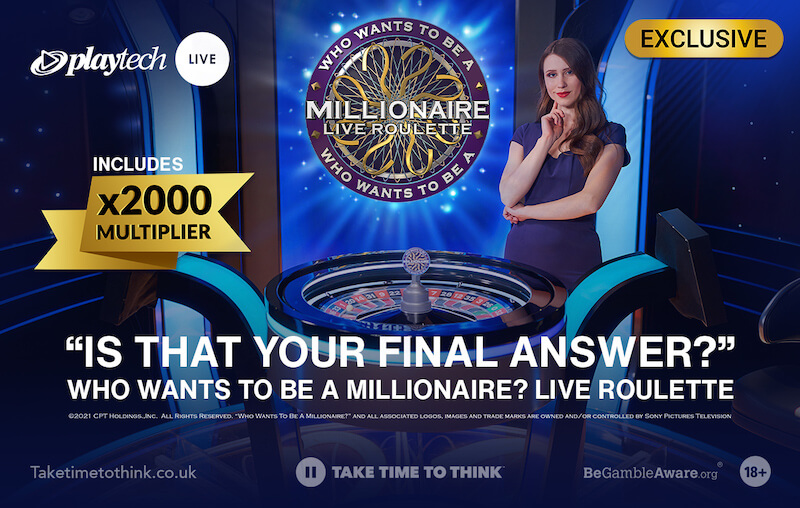 Playtech releases Who Wants to Be a Millionaire Live Roulette