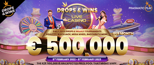 500 Thousand Euros Live Casino Prize Pool