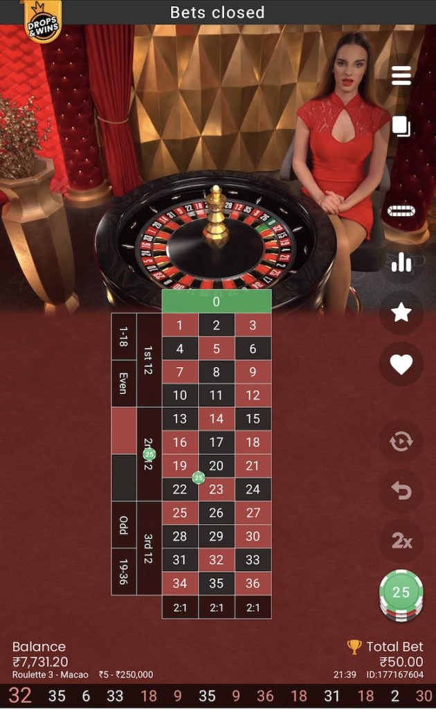 Placing a Roulette Bet Online